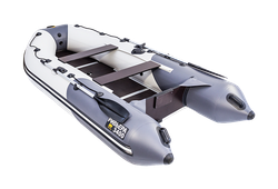 Лодка ПВХ Ривьера Компакт 3400 СК "Комби" светло-серый/графит