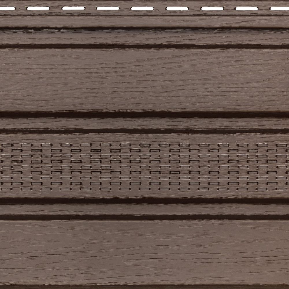 Софит широкий Альта-Профиль с центральной перфорацией Коричневый 3000х300 мм