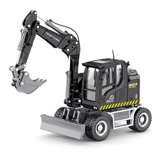 Модель 1:50 Экскаватор-бульдозер черный