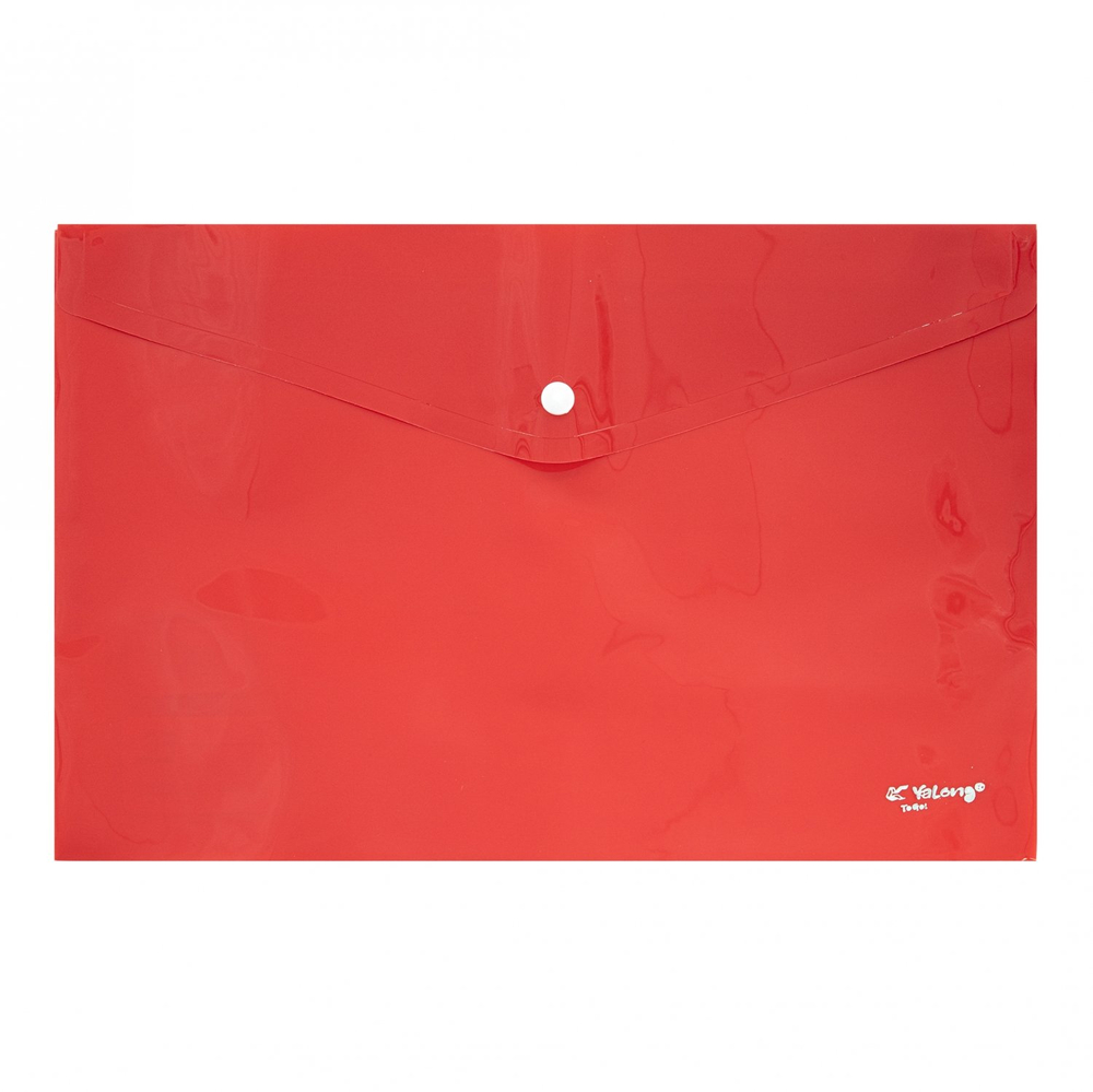 Папка-конверт на кнопке Yalong, A4, 260х360 мм, 160 мкм, ассорти в коробе, глянцевая, "Неон"