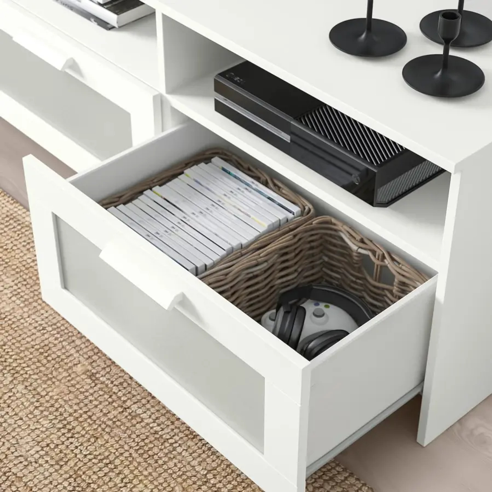 Тумба под ТВ - IKEA BRIMNES, 180х41х190 см, белый, БРИМНЭС/БРИМНЕС ИКЕА