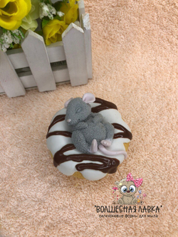 Силиконовая форма Мышка на пончике