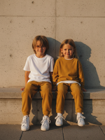 Лонгслив Terry свободного кроя горчичный