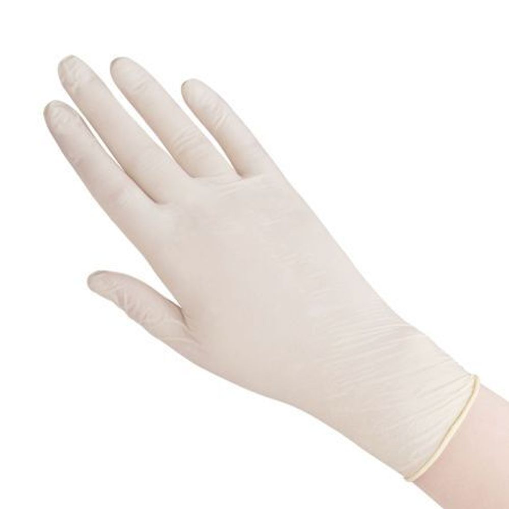 Перчатки медицинские латексные неопудренные BI-SAFE белые S