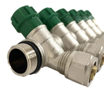 Коллектор Grema НВ 3/4x16 евроконус на 6 вых c вентилями (CN)