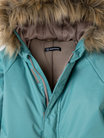 Комбинезон мембранный зимний с капюшоном с меховой опушкой "Малахит"