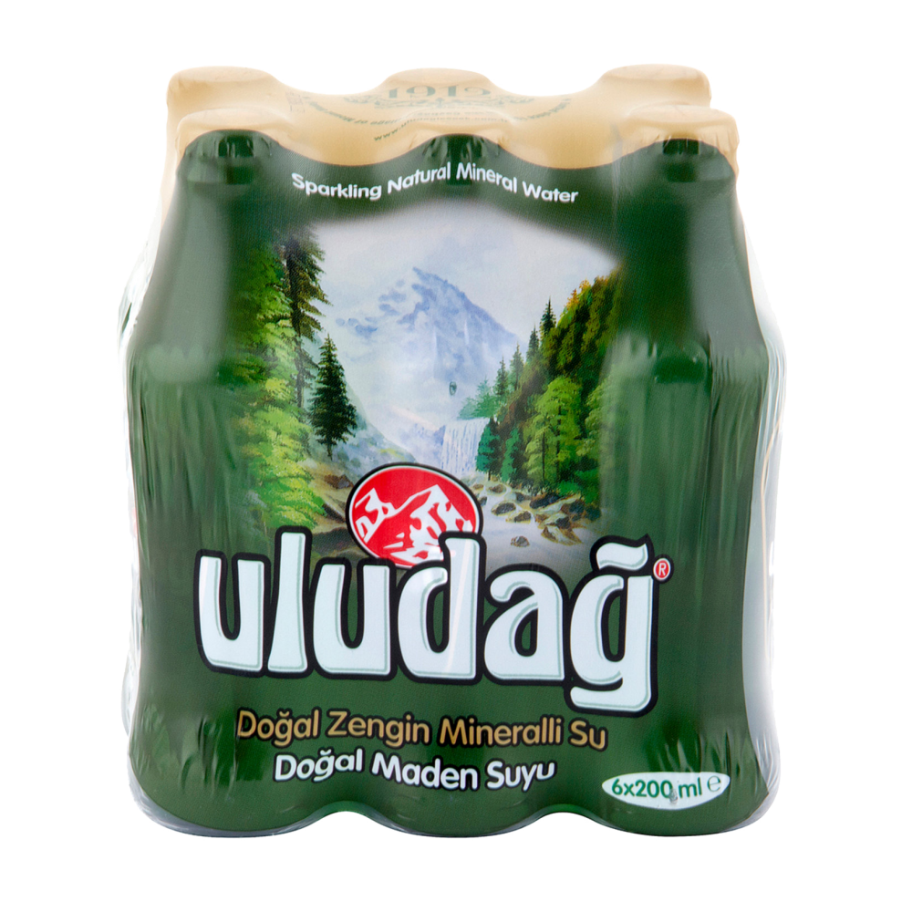Минеральная вода ULUDAG 200 мл ТУРЦИЯ ( 6 штук)