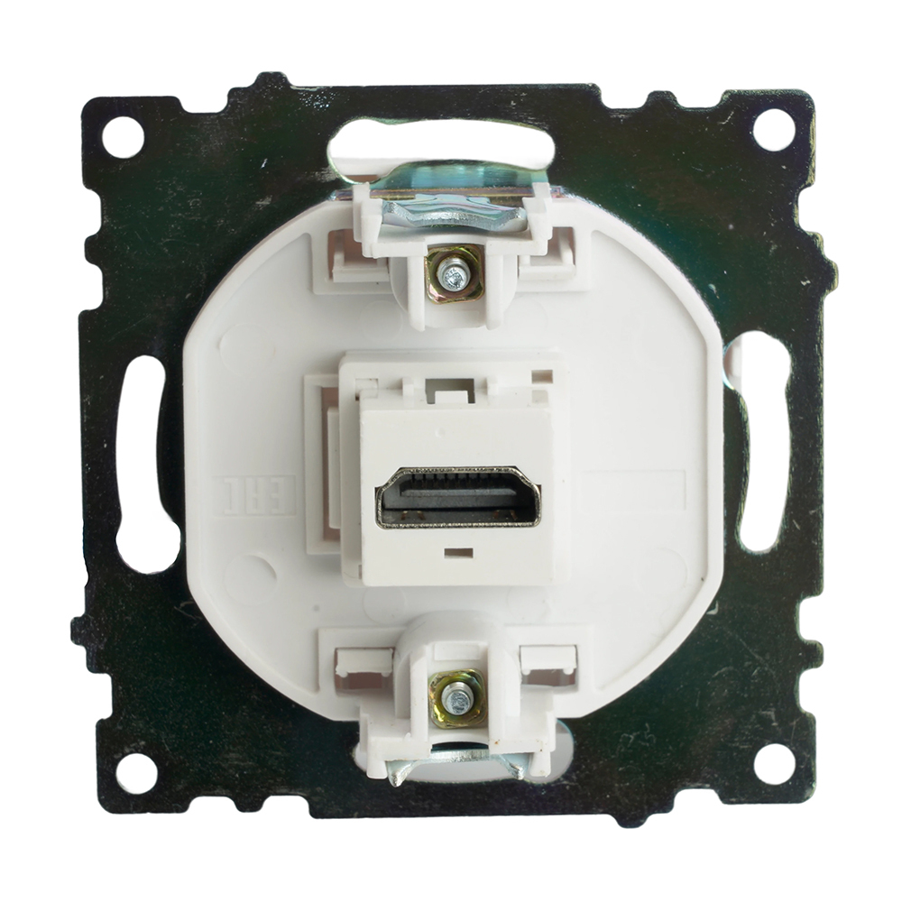 Розетка HDMI 2.1, Type A (механизм), STEKKER GLS00-7118-01, серия Катрин, белый 50058