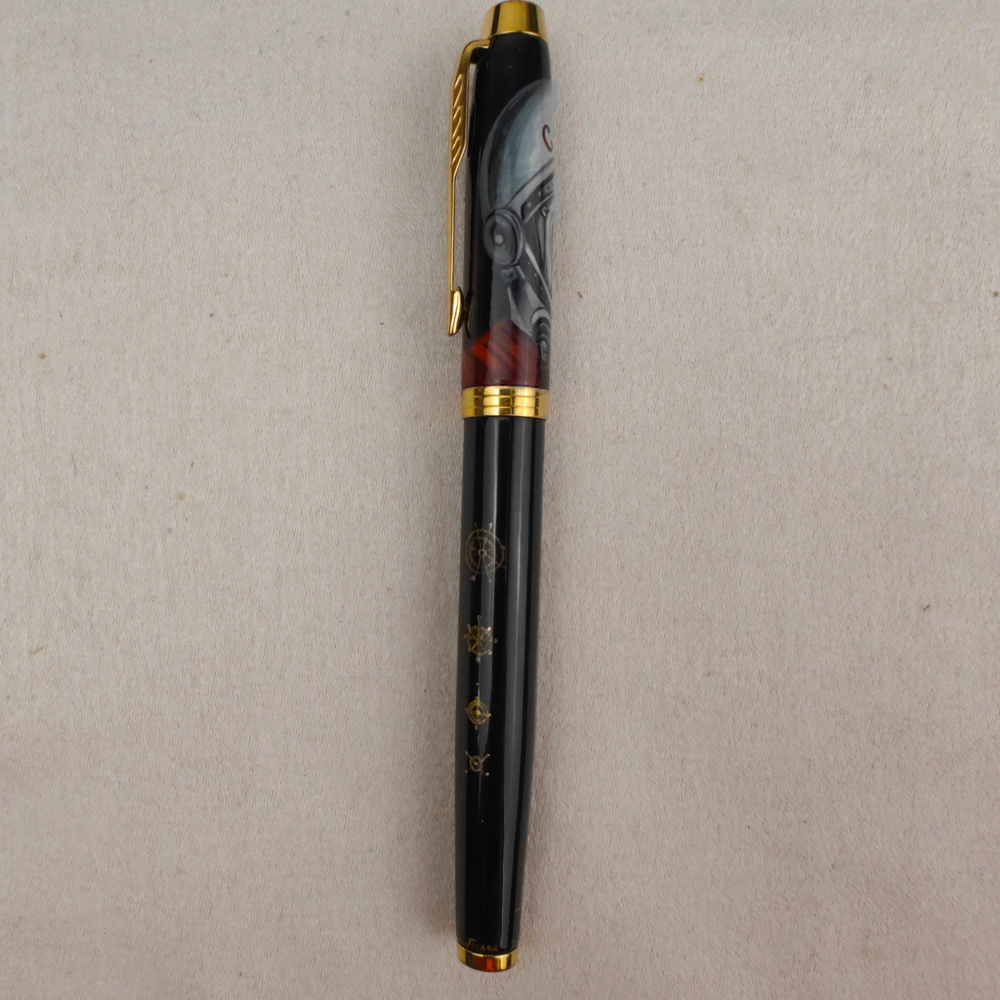 Ручка Parker с ручной росписью Палех "Юрий Гагарин" в футляре