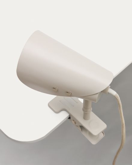 Маленькая настольная лампа Jula с зажимом из серого металла