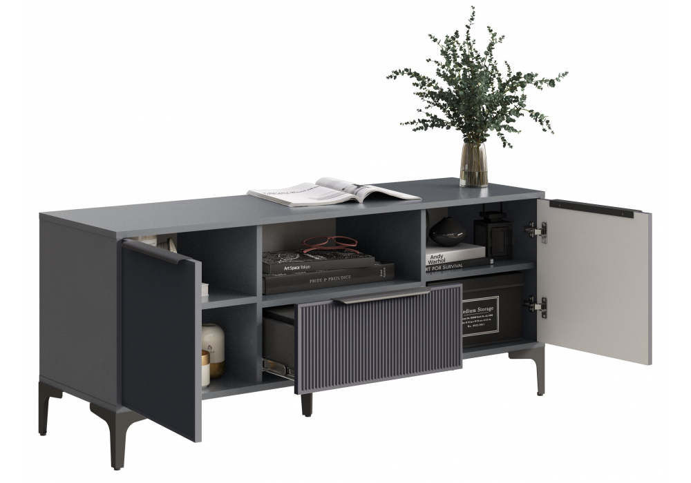 ТВ-тумба Woodville Иадама графит, графит софт