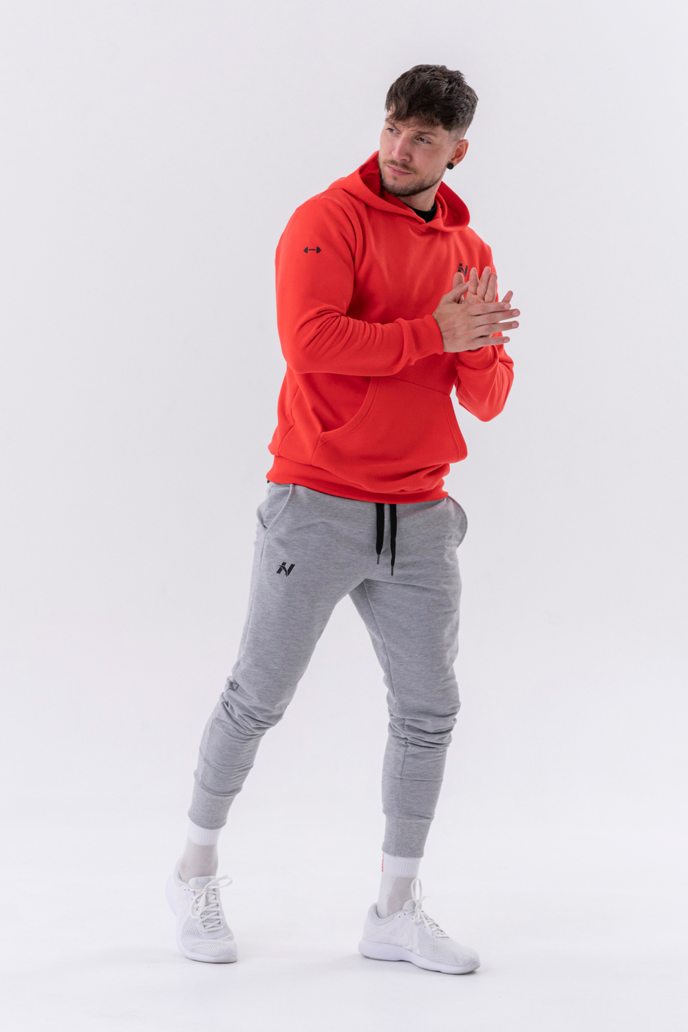 Мужская толстовка Nebbia Pull-over Hoodie with a Pouch Pocket 331 Red