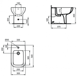 Напольное пристенное биде Ideal Standard i.life A T472001