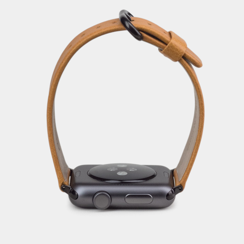 Ремешок для Apple Watch 44/45/46 mm из кожи теленка, золотого цвета