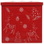 Банка жестяная 9*9*9см «Снежинки»