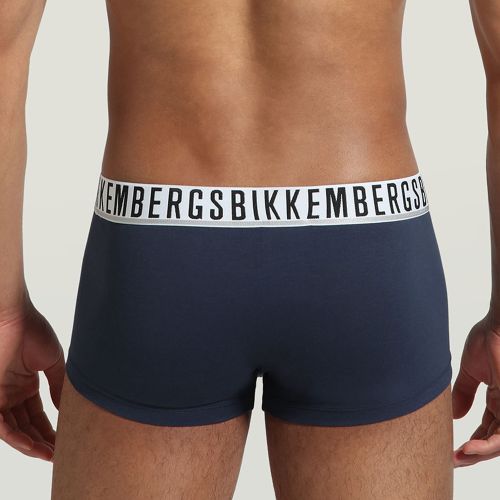 Мужские трусы боксеры (белый, темно-синий, черный) набор 3в1 Bikkembergs ESSENTIAL BKK1UTR01TR