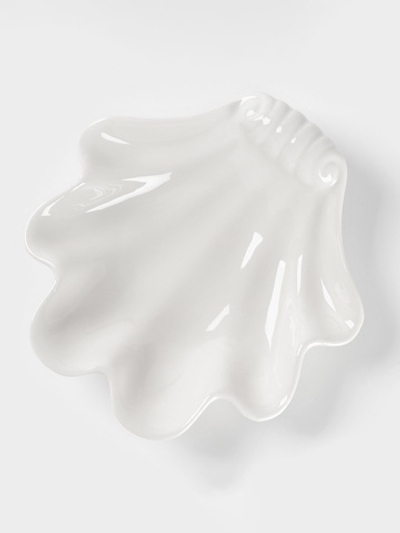 Блюдо для подачи ракушка "Белая марка"  21,5х21х5,5 см