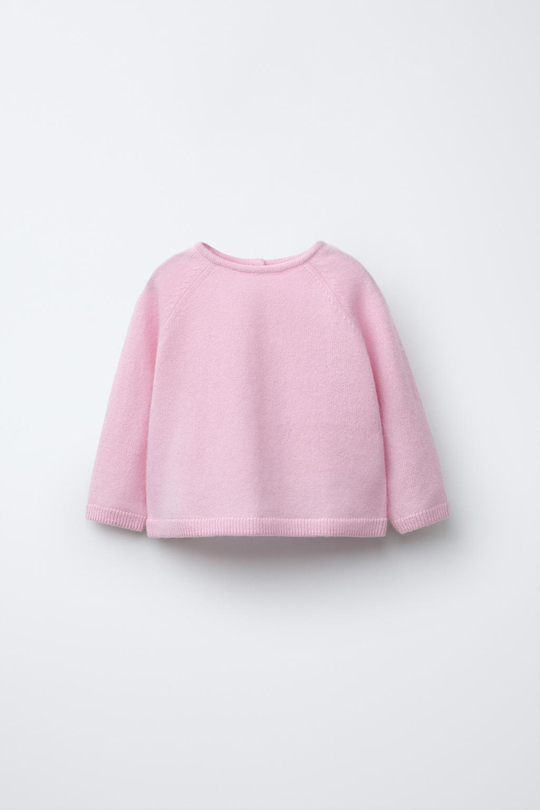 ZARA СВИТЕР ИЗ 100% КАШЕМИРА, РОЗОВЫЙ