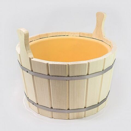 Шайка с пласт. вставкой, липа, 8 л