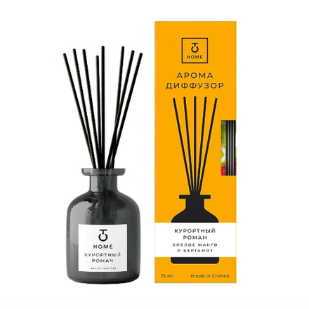 Аромадиффузор Курортный роман Спелый манго и бергамот ТВ, 75мл, ТМ TAVRIDA HOME