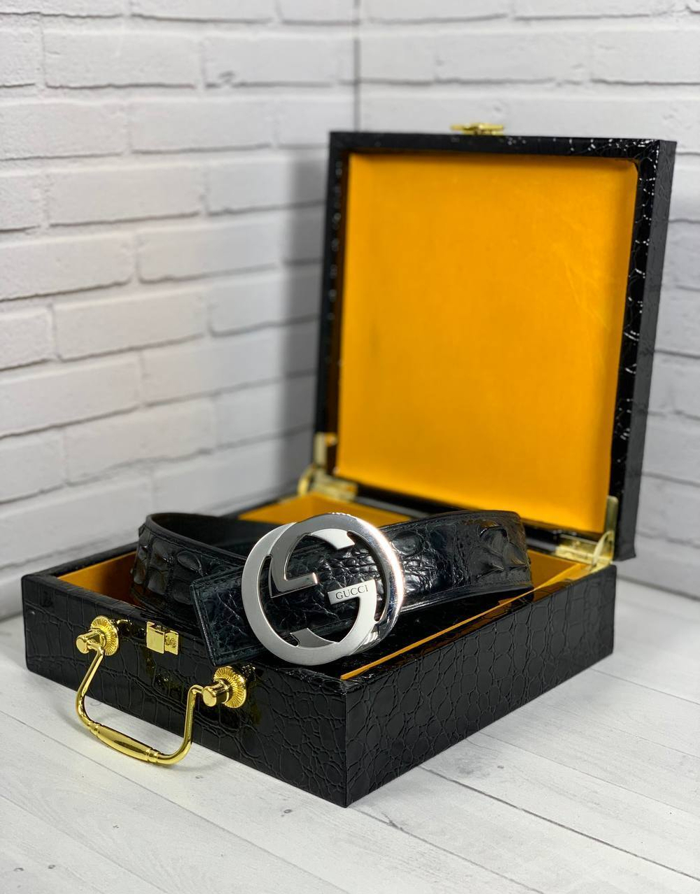 Ремень Gucci из кожи крокодила, арт. 474498992
