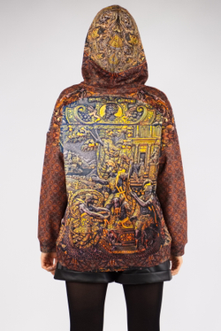 Зип худи «Рондаш», принт по мотивам парадных доспехов, созданных оружейником Л. Пиччинино