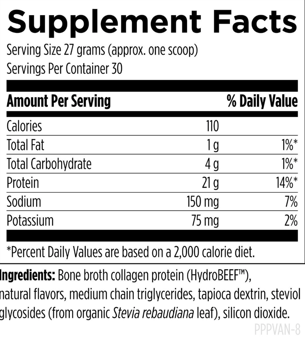 Designs For Health - Bone Broth Protein (PurePaleo) Vanilla - 810 gr