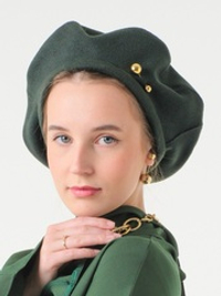 Берет /шерсть/бутылочный зеленый 💚