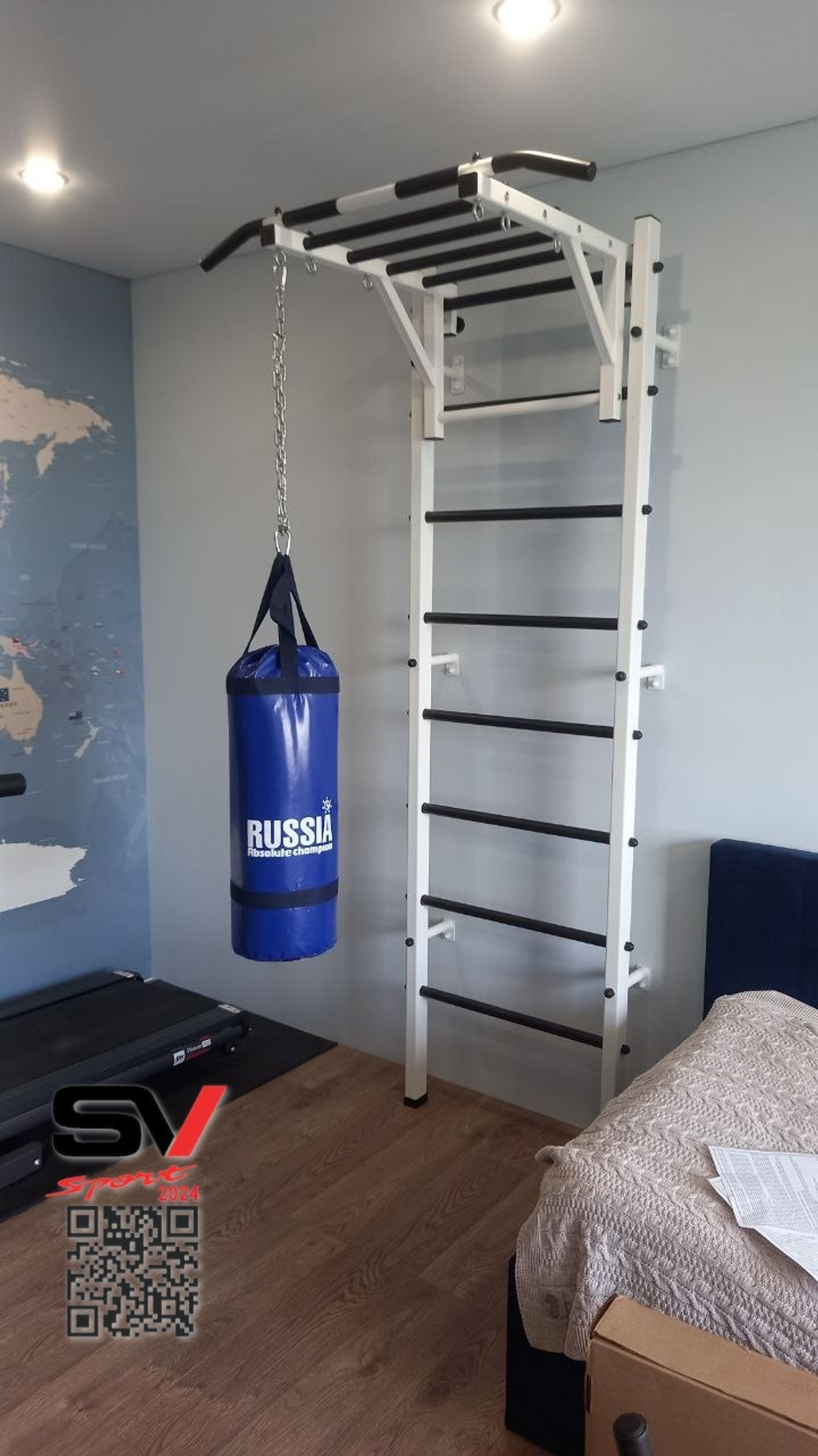 Монтаж шведской стенки Sv Sport в пеноблочные, газоблочные стены