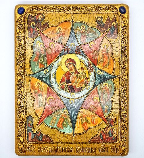 Икона Божией матери "Неопалимая купина". 150 х 200 мм