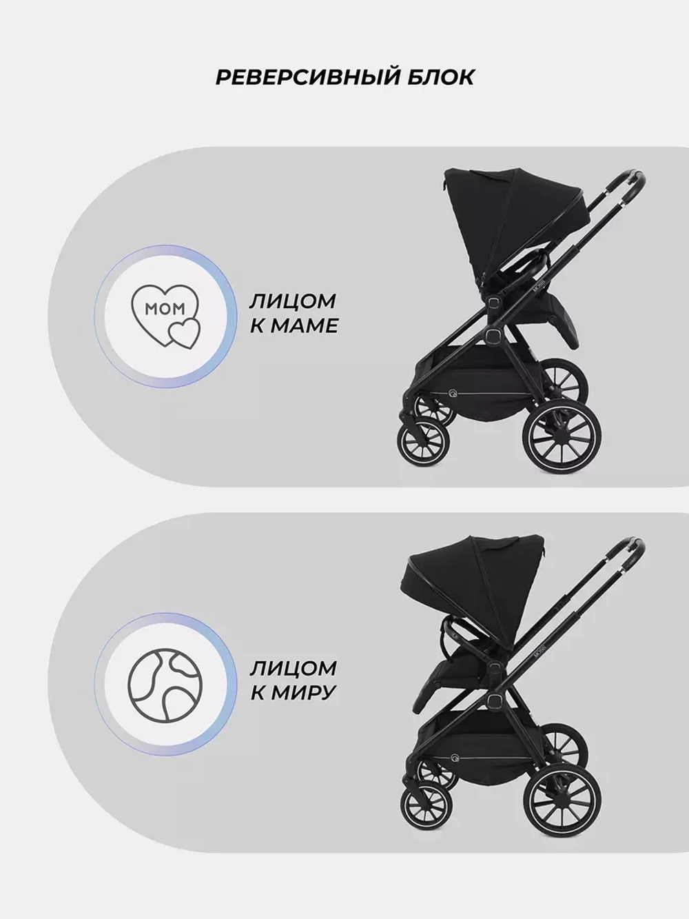 Коляска детская RANT "MOSS" (2в1) RA321 Black