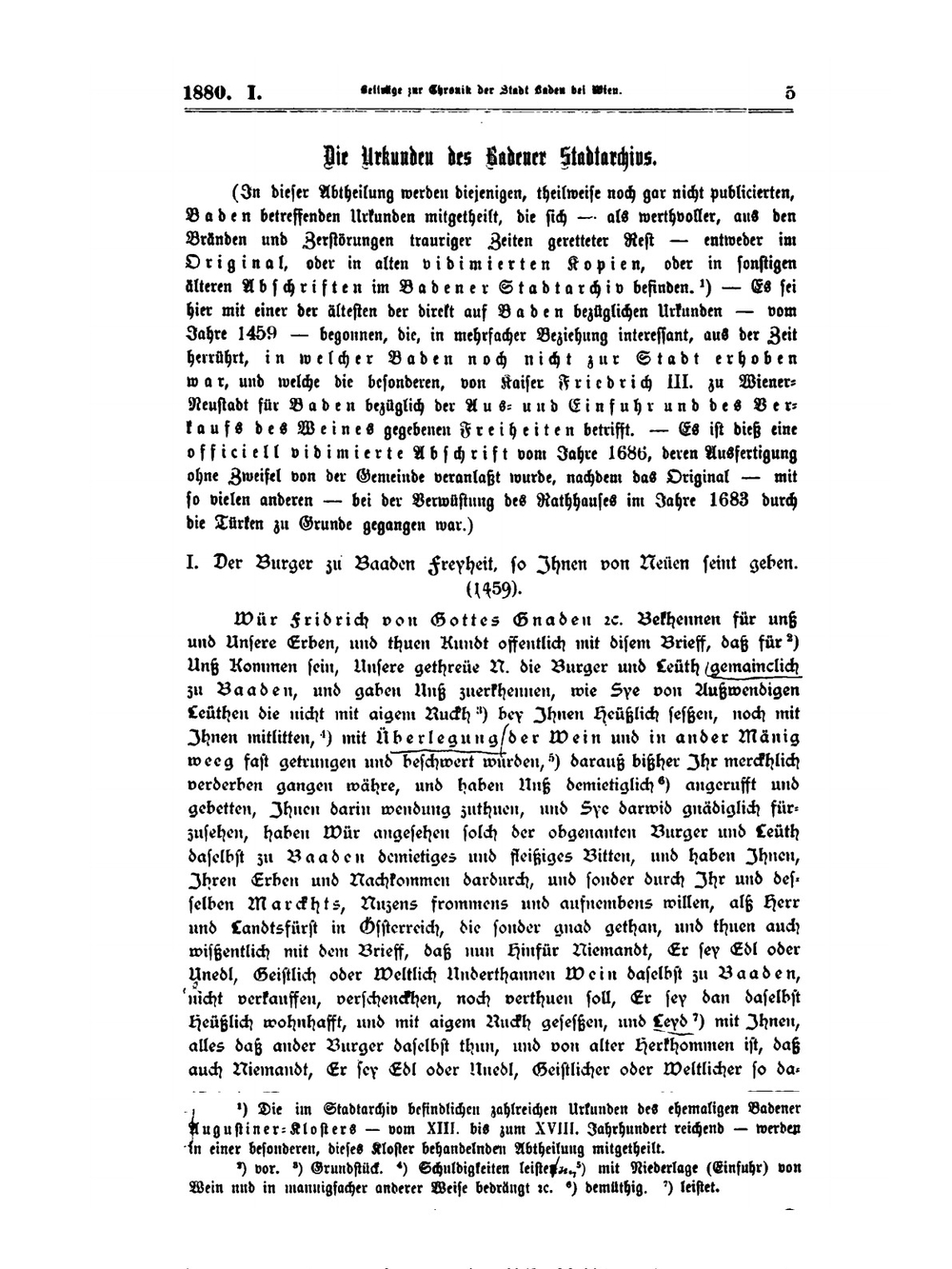 Beiträge Zur Chronik Der Stadt Baden Bei Wien | Hermann Rollett