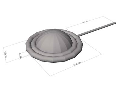 Надувное оборудование «Надувной живот» 5*5*1,5 м, серый