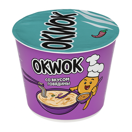 Лапша OKwok чашка говядина Сальса 120 гр