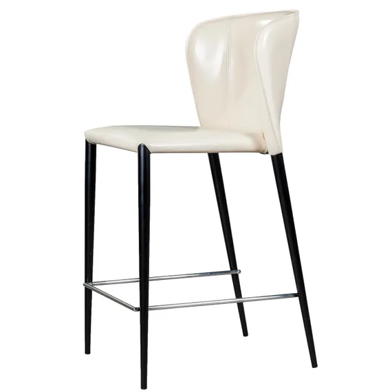 Полубарный стул Albert бежевая кожа