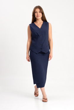 Жилет женский 4050АП, темный деним #38ТД064050АП