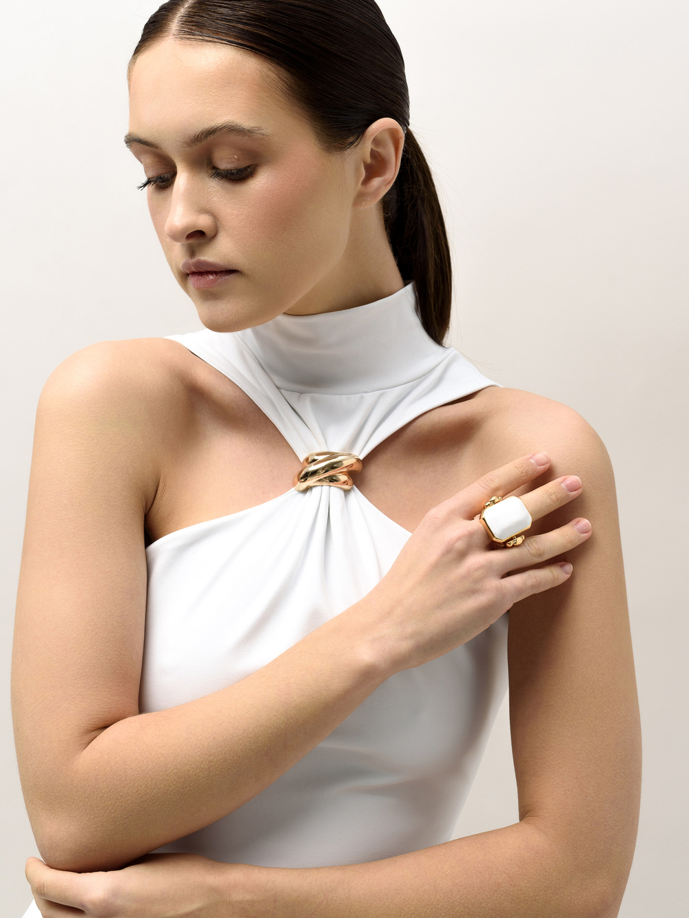 Кольцо "Luxury white" Gold