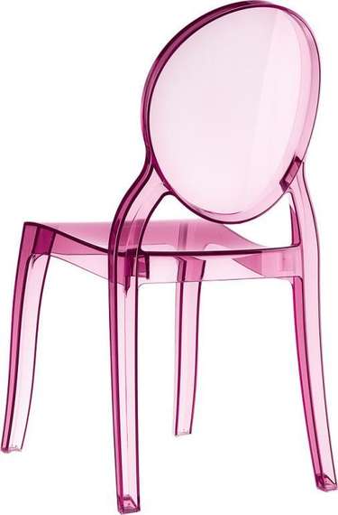 Стул Elizabeth прозрачный розовый