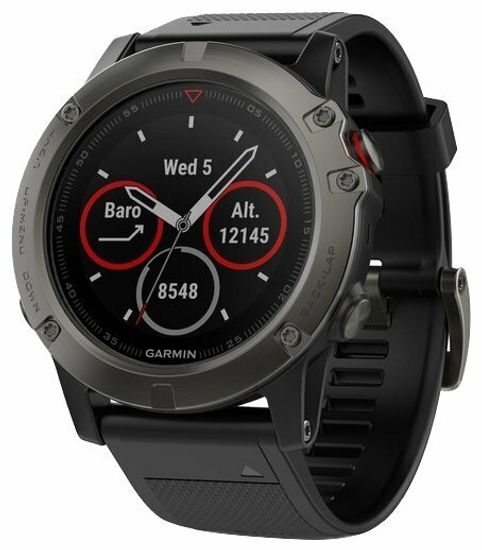 Умные часы Garmin Fenix 5X Sapphire, серый/черный