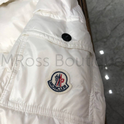 Белый пуховик Moncler Maya премиум класса