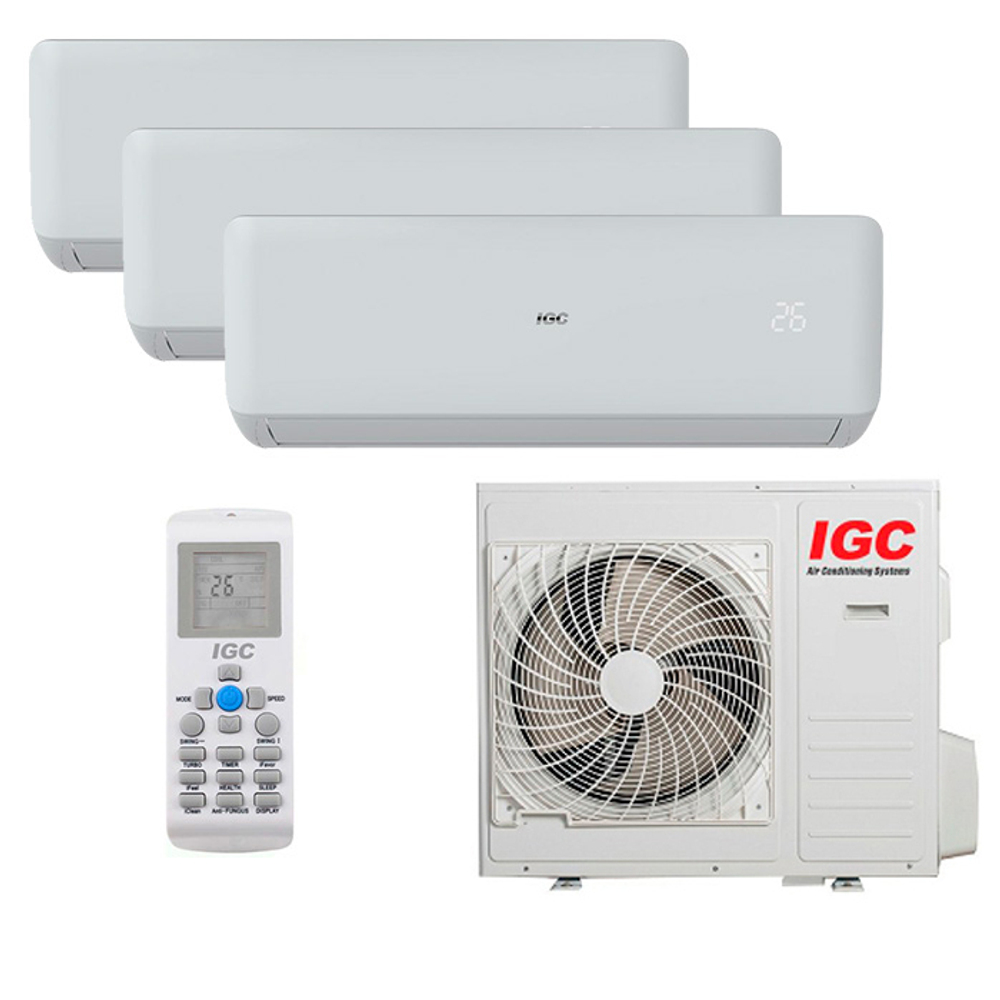 Мультисплит система на 3 комнаты IGC RAK-X09RH x 2 + RAK-X12RH / RAM3-X27URH