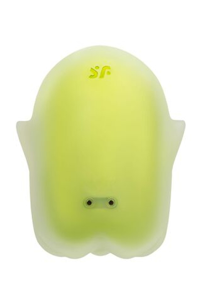 Желтый люминесцентный вакуум-волновой стимулятор клитора Glowing Ghost (Цвет: желтый)