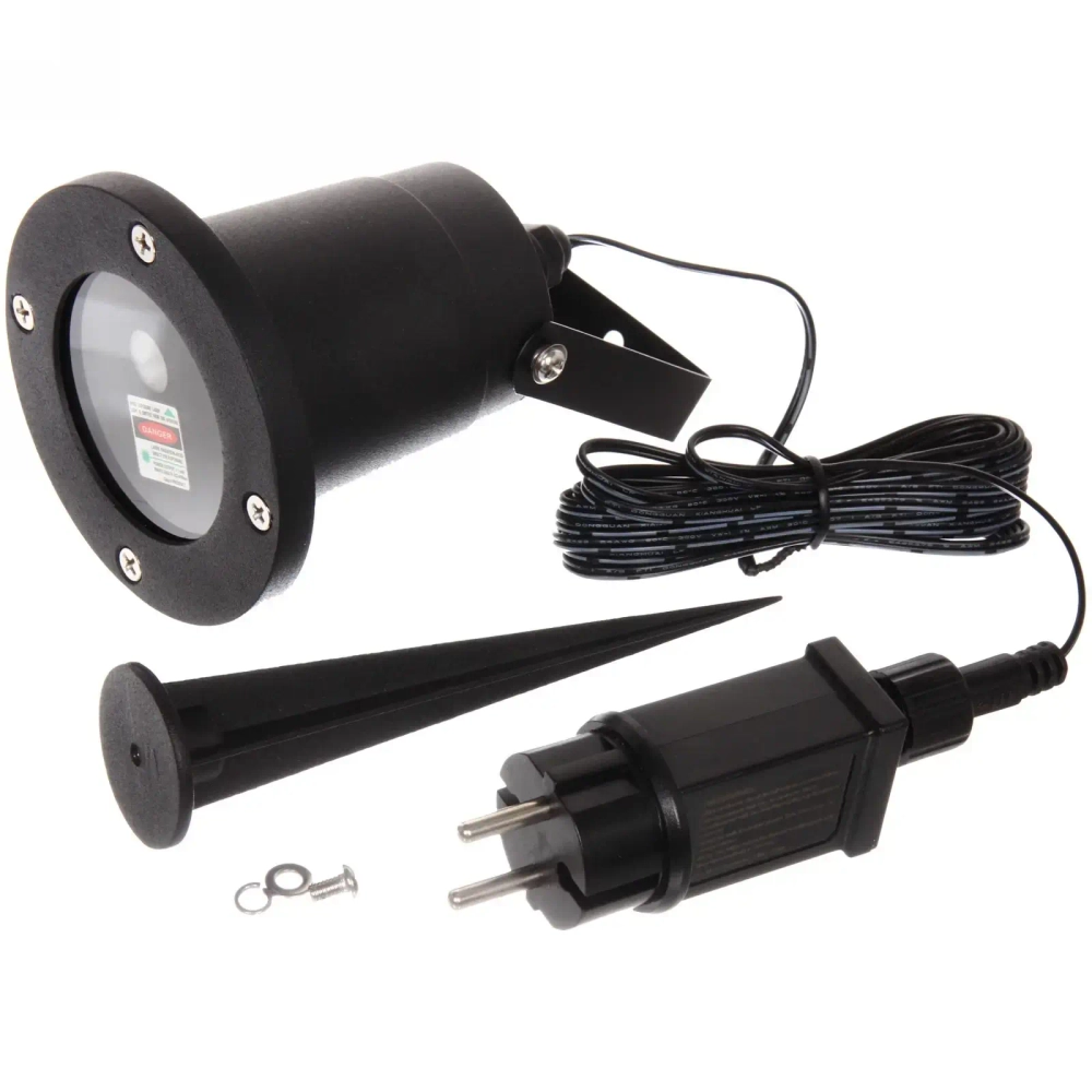 Световой прибор Лазер уличный, 4 картинки, корпус метал. XL-058 (220V)