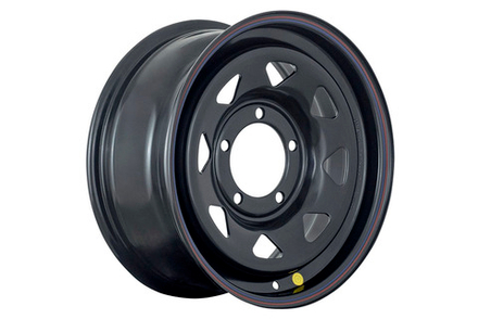 Диск усиленный УАЗ стальной черный 5x139,7 7xR16 d110 ET+25 (треугольник мелкий)