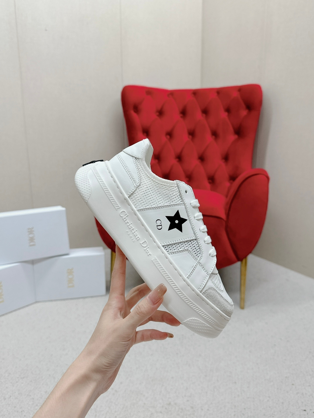 Christian Dior Star Platform Sneaker