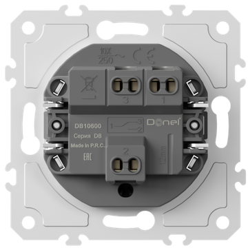 Механизм выключателя В1 с 2-х мест (проходного),  10A 250В~,  серия DB