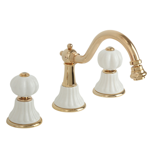 Смеситель для биде на 3 отв. Migliore Olivia 19018 Белый/золото