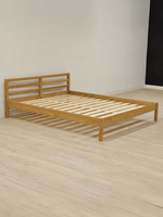 Кровать 160х200, Тарва, двуспальная, детская и взрослая, из массива дерева, с основанием, бейц, IKEA