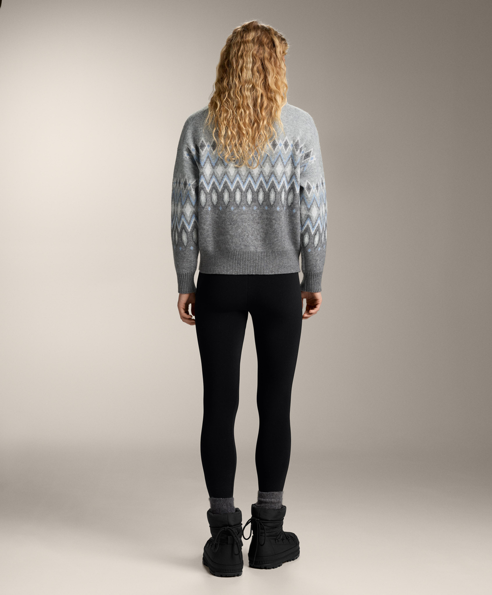 Oysho Жакет из жаккардового трикотажа с 10% шерстью, серый меланж