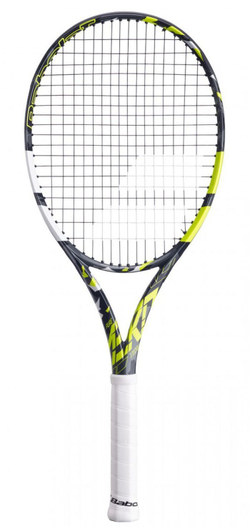 Теннисная ракетка Babolat Pure Aero Team - grey/yellow/white + Струны + Натяжка